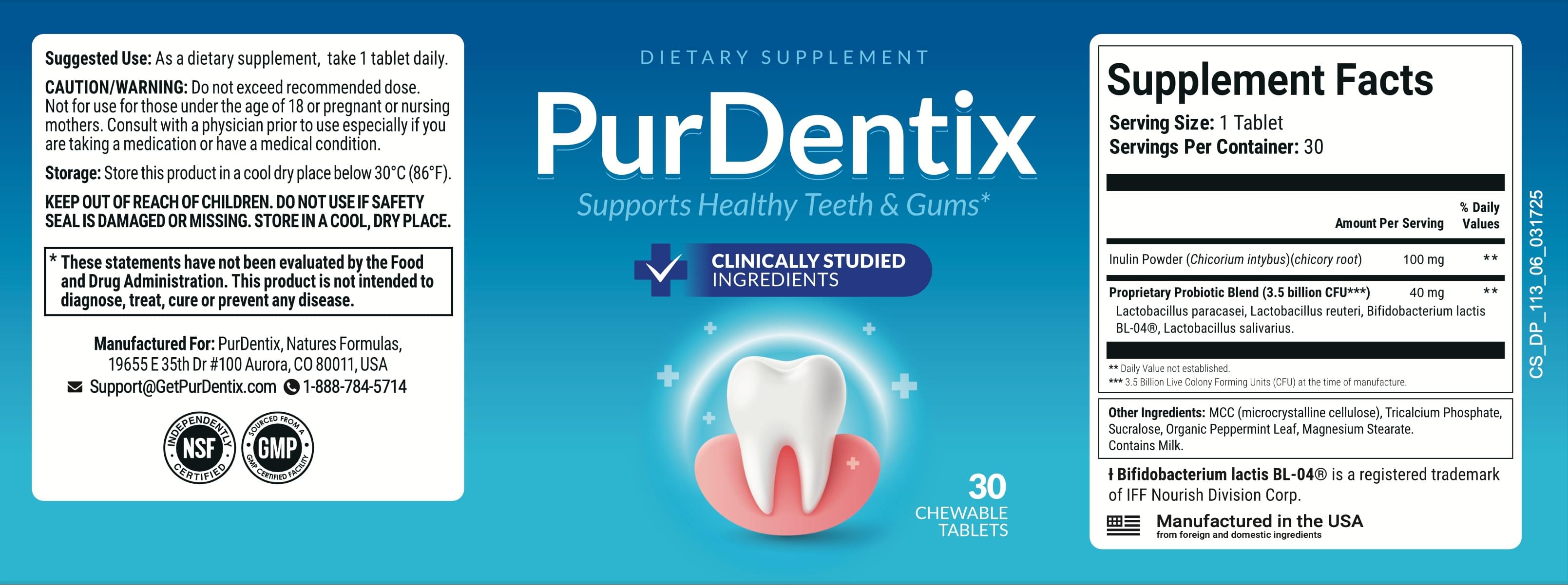 PurDentix Lebel